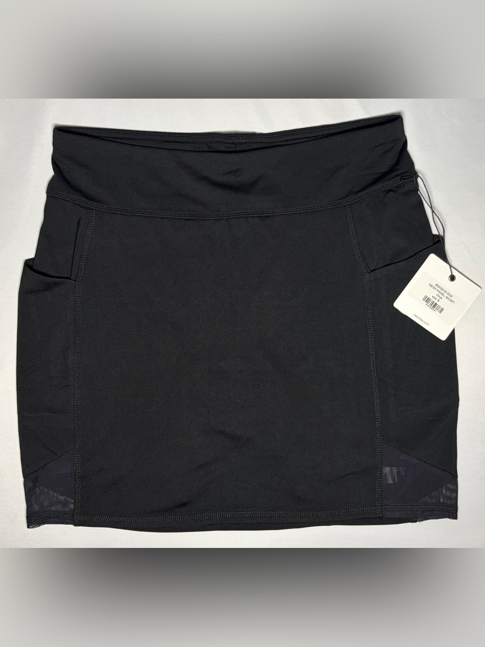Belyn Key Mesh Panel Athletic Skort Women's Small Onyx Pockets UPF 50 Brand NWT